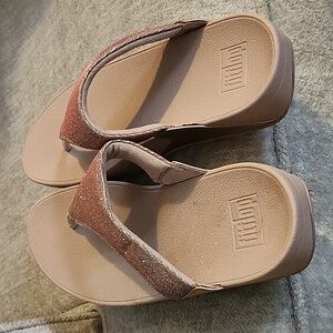 fit flop wedged Flip flops with glitter